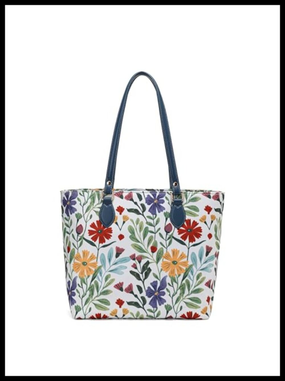 Waterproof Nylon Tote Purse with Zipper and Pockets for Women